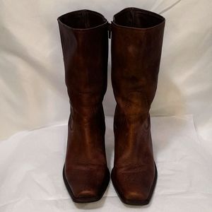 Steve Madden Brown Leather Heeled Boots